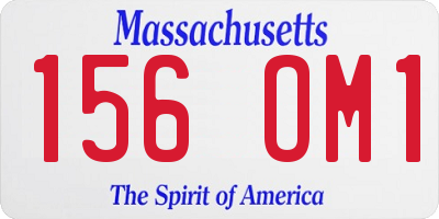 MA license plate 156OM1