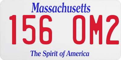 MA license plate 156OM2