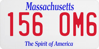 MA license plate 156OM6