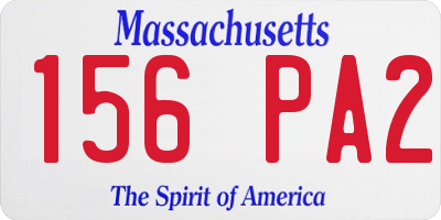 MA license plate 156PA2