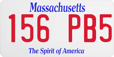 MA license plate 156PB5