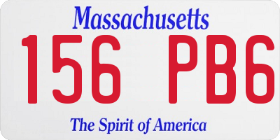 MA license plate 156PB6