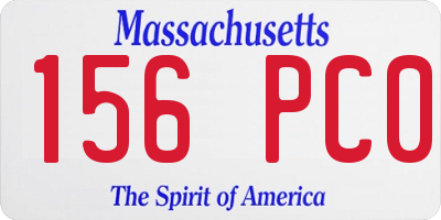 MA license plate 156PC0