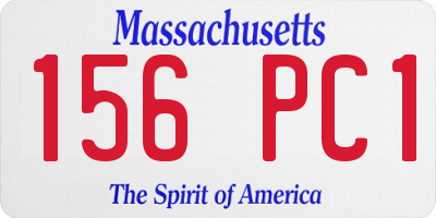 MA license plate 156PC1