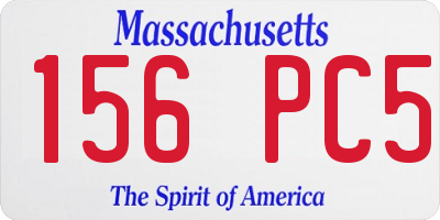 MA license plate 156PC5