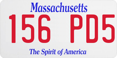 MA license plate 156PD5