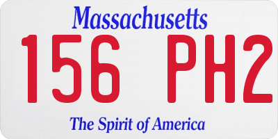 MA license plate 156PH2