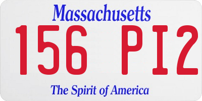 MA license plate 156PI2