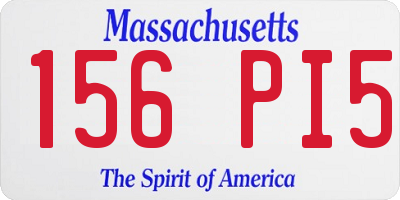 MA license plate 156PI5