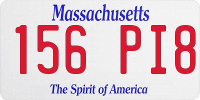 MA license plate 156PI8