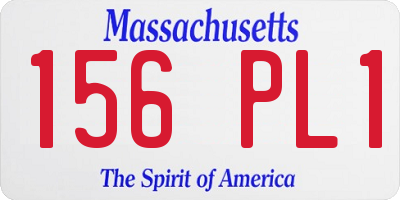 MA license plate 156PL1