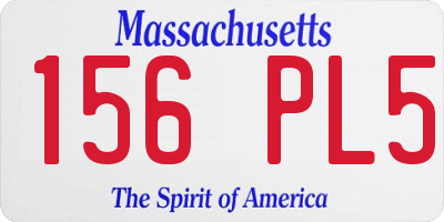 MA license plate 156PL5