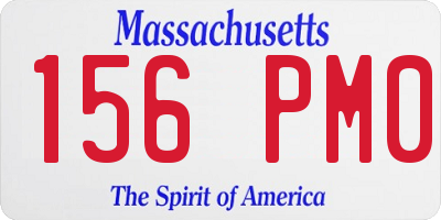 MA license plate 156PM0