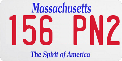 MA license plate 156PN2
