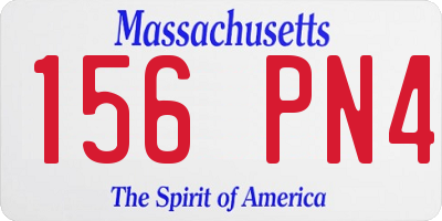 MA license plate 156PN4