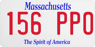 MA license plate 156PP0
