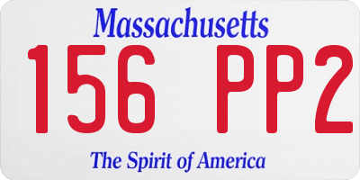 MA license plate 156PP2
