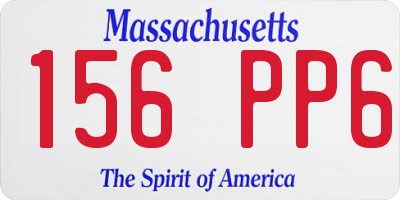 MA license plate 156PP6
