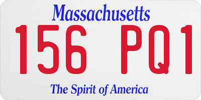 MA license plate 156PQ1