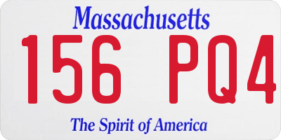 MA license plate 156PQ4