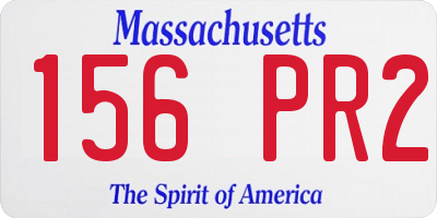 MA license plate 156PR2