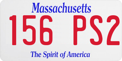 MA license plate 156PS2