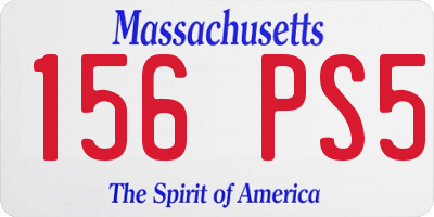 MA license plate 156PS5