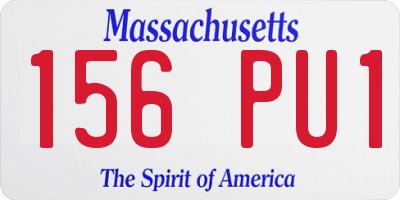 MA license plate 156PU1