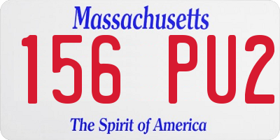 MA license plate 156PU2