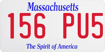 MA license plate 156PU5