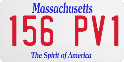MA license plate 156PV1