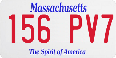MA license plate 156PV7