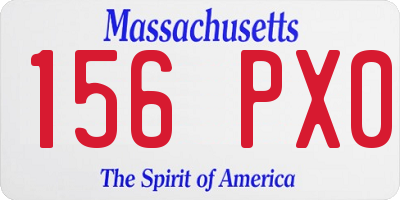 MA license plate 156PX0