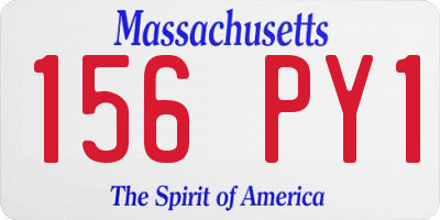 MA license plate 156PY1