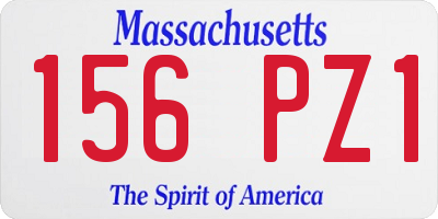 MA license plate 156PZ1