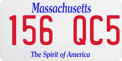 MA license plate 156QC5