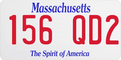MA license plate 156QD2