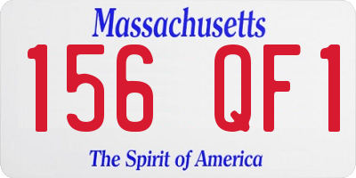 MA license plate 156QF1