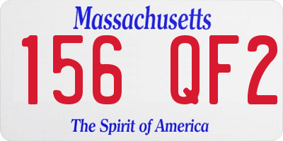 MA license plate 156QF2