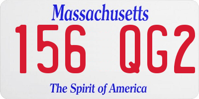 MA license plate 156QG2