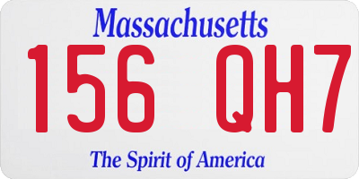MA license plate 156QH7