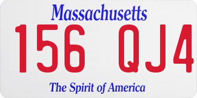 MA license plate 156QJ4