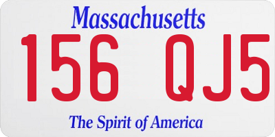 MA license plate 156QJ5