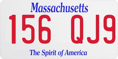 MA license plate 156QJ9
