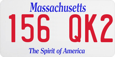 MA license plate 156QK2