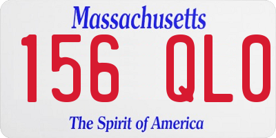 MA license plate 156QL0
