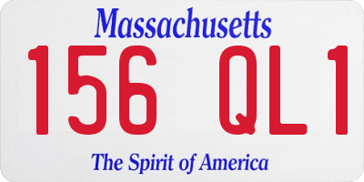 MA license plate 156QL1