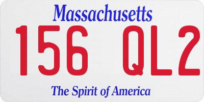 MA license plate 156QL2