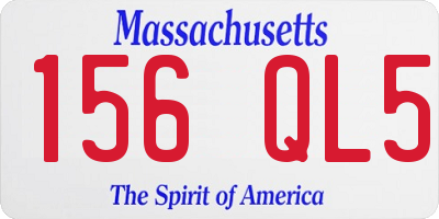 MA license plate 156QL5