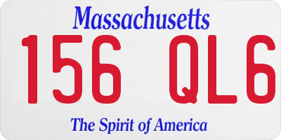 MA license plate 156QL6